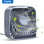 Mini Portable Fan,Usb Desk Fan Table,Quiet 3 Speed Wind Personal Fan 360°Rotatable Head Standing Fans for Room Camping Hom