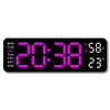 9 Inch Large Digital Wall Clock USB Powered TEMP Humidity Week Auto Dimmer DST Table Clock 12/24H Electronic LED Alarm Clock