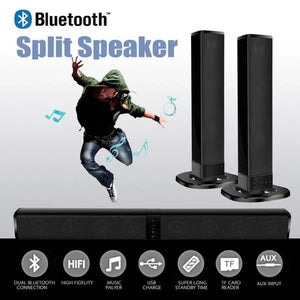 Fashionable Sound Blaster Split Bluetooth Speaker Innovative Folding Type TV Speaker Stereo Sound Bar BS-36 [<HL 5>]