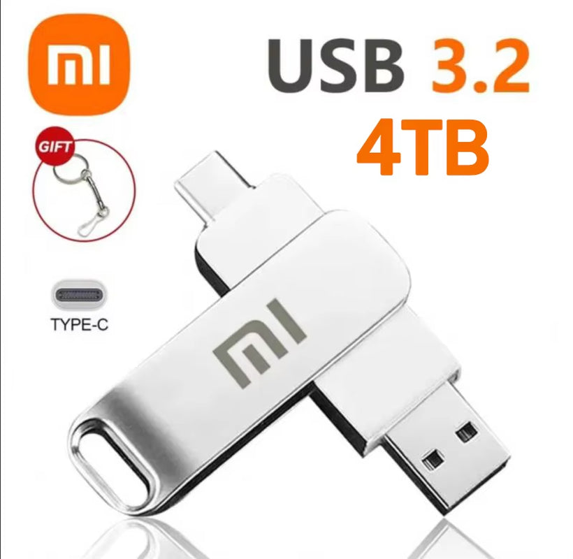 Xiaomi 16TB Flash Drive Usb 3.2 Super High Speed Metal Transfer U Disk Pen Drive 8TB Waterproof Type C Disk SSD USB Drive Disk