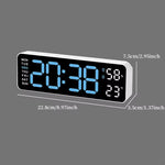 9 Inch Large Digital Wall Clock USB Powered TEMP Humidity Week Auto Dimmer DST Table Clock 12/24H Electronic LED Alarm Clock