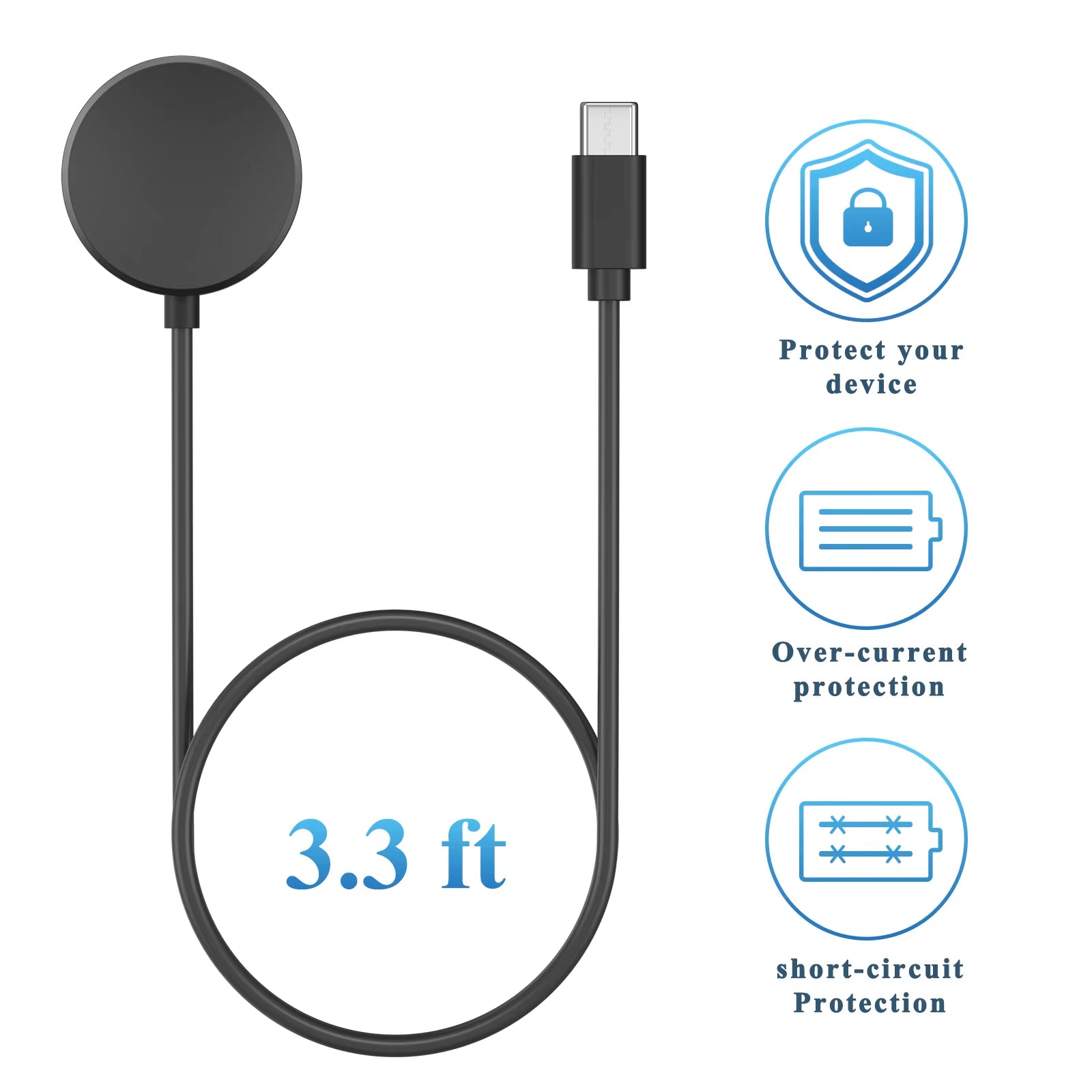 Charger for Samsung Galaxy Watch 6/5/4 40/44Mm 3 41/45Mm 5Pro 45Mm Charging Dock for Galaxy Watch 4 6 Classic 42/46Mm 43/47Mm