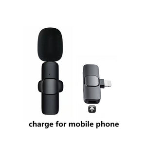 Wireless Lavalier Microphone Portable Audio Video Recording Mini Mic for I Phone Android Long Battery Life Live Broadcast Gaming