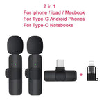 Wireless Lavalier Microphone K1K9J13 One to Two Live Broadcasting Wireless Lavalier Microphone