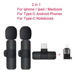 Wireless Lavalier Microphone K1K9J13 One to Two Live Broadcasting Wireless Lavalier Microphone