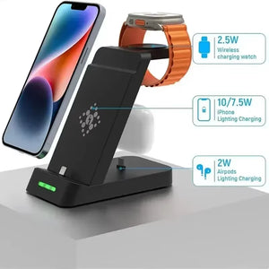 3 in 1 Wireless Charger Stand for Iphone 15 14 Samsung S22 S21 Fast Charging Station Dock for Galaxy/Apple Watch Airpods