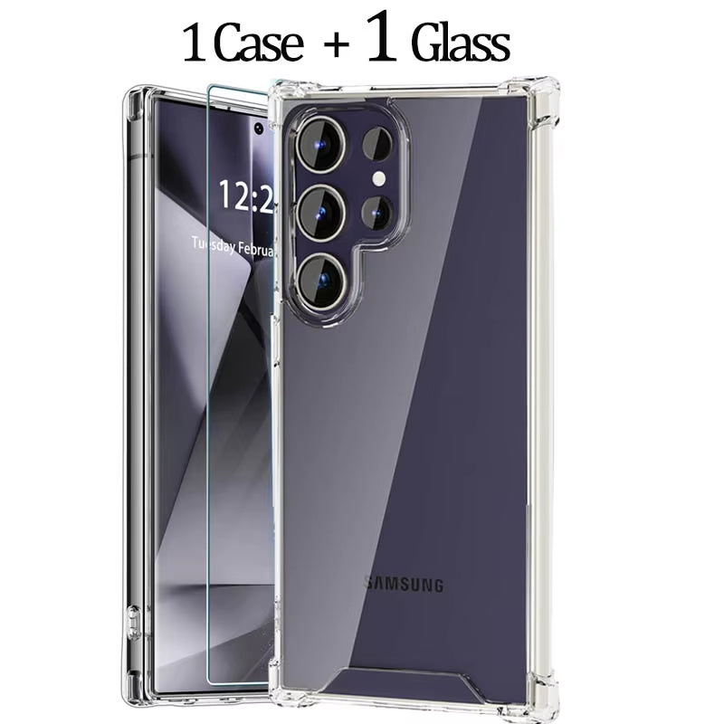 S25 Ultra Original Phone Case for Samsung S24 Ultra Transparent Back Cover for Samsung Galaxy S 24 Ultra Soft TPU Cases