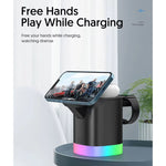 LED Light 3 in 1 Magnetic Wireless Charger for Pro/Iwatch Series 15W Phone Charger for Iphone 14/13/12 X