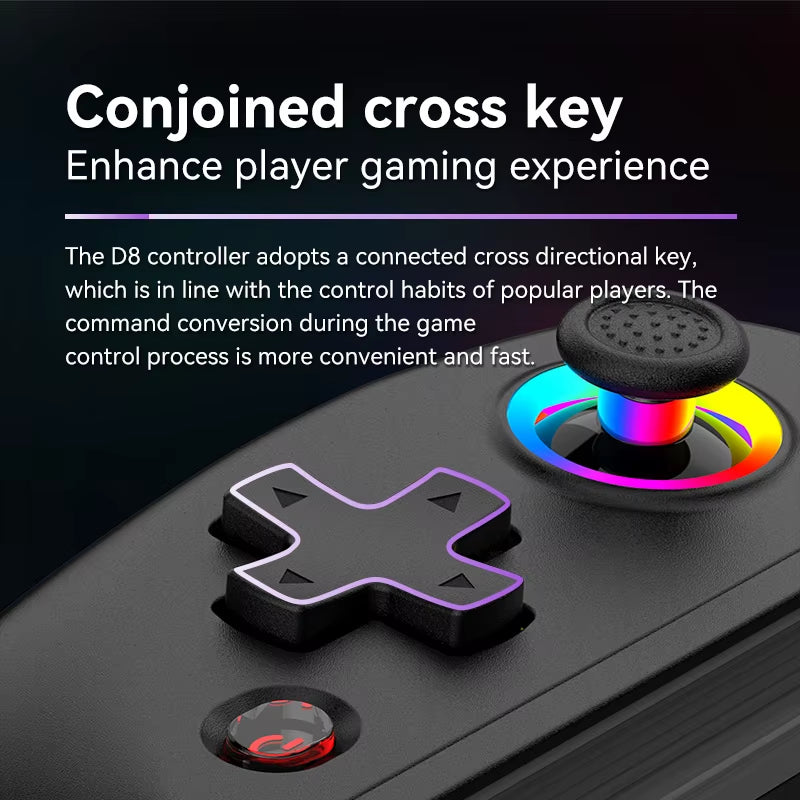 BSP D8 RGB Tablet Controller Wireless Handle for Switch Game Bluetooth Stretching Joystick for P3 P4 Android IOS Gamepad