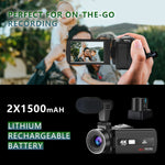 4K Video Camera 60Fps/48Mp UHD Video Recording Digital Camera Autofocus, 18X Digital Zoom Camera, 3 Inch Screen