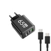 65W USB C Charger Fast Charging Gan Phone Charger Power Adapter Mobile Phone Adapter Quick Charger 3.0 for Iphone Samsung Xiaomi