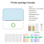 Mini Printer, Inkless Sticker Maker, Free Cut Small Pocket Printer, Portable Thermal Printer for Photo Journal Notes Memo