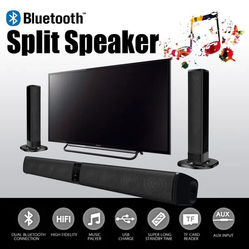 Fashionable Sound Blaster Split Bluetooth Speaker Innovative Folding Type TV Speaker Stereo Sound Bar BS-36 [<HL 5>]