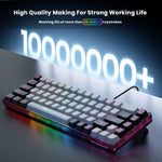 Gaming Keyboard, Wired Backlit Mini Keyboard, Ultra-Compact 68 Keys Membrane Gaming Wired Keyboard for PC Laptop Mac