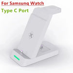 3 in 1 Wireless Charger Stand for Iphone 15 14 Samsung S22 S21 Fast Charging Station Dock for Galaxy/Apple Watch Airpods