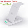 3 in 1 Wireless Charger Stand for Iphone 15 14 Samsung S22 S21 Fast Charging Station Dock for Galaxy/Apple Watch Airpods