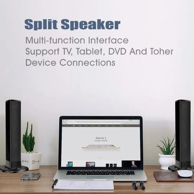 Fashionable Sound Blaster Split Bluetooth Speaker Innovative Folding Type TV Speaker Stereo Sound Bar BS-36 [<HL 5>]